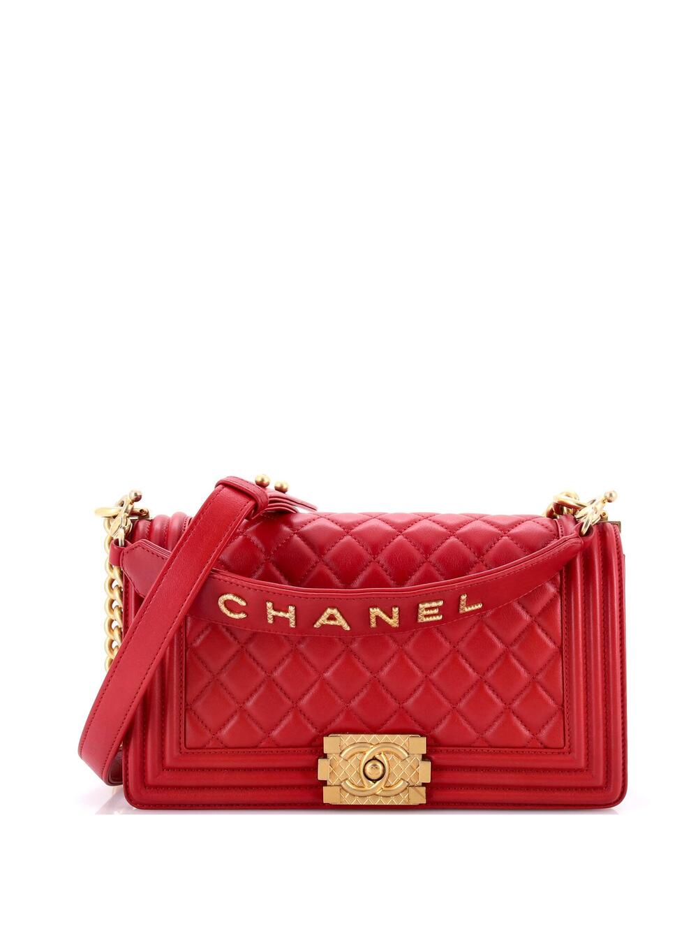 Chanel Logo Top Handle Boy Flap Bag #376810C45B